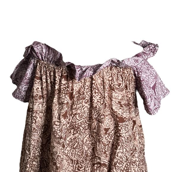 Free People Sophie Off The Shoulder Printed Mini Dress XS - Picture 7 of 12